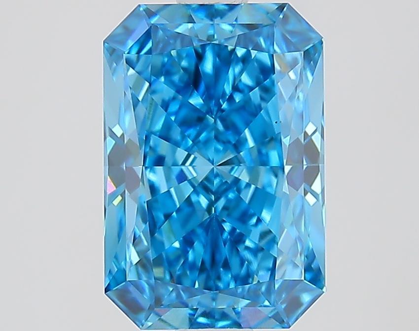 1.96 Ct. Fancy Vivid Blue Radiant Lab Grown Diamond