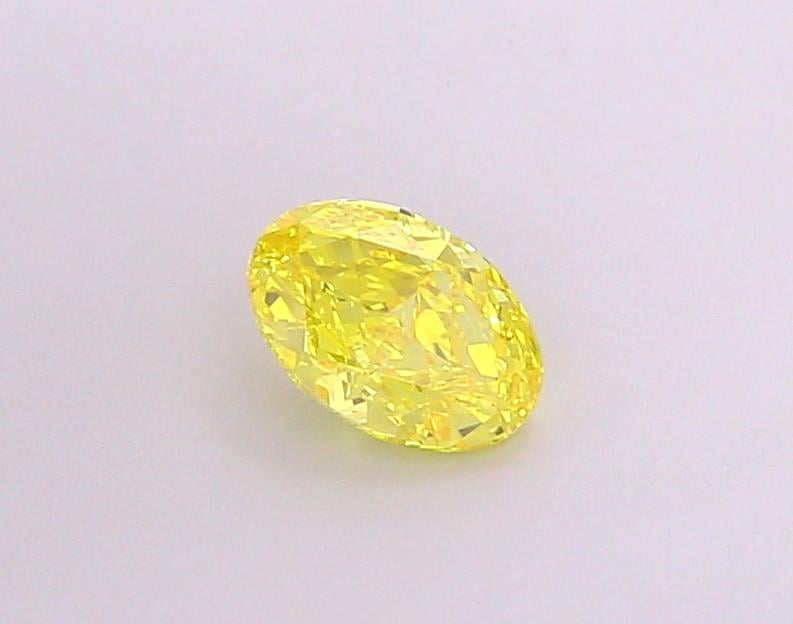 1.09 Ct. Fancy Vivid  Yellow Oval Lab Grown Diamond