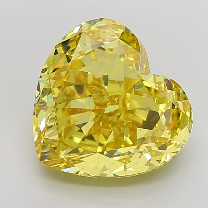 11.47 Ct. Fancy Vivid Yellow Heart Lab Grown Diamond