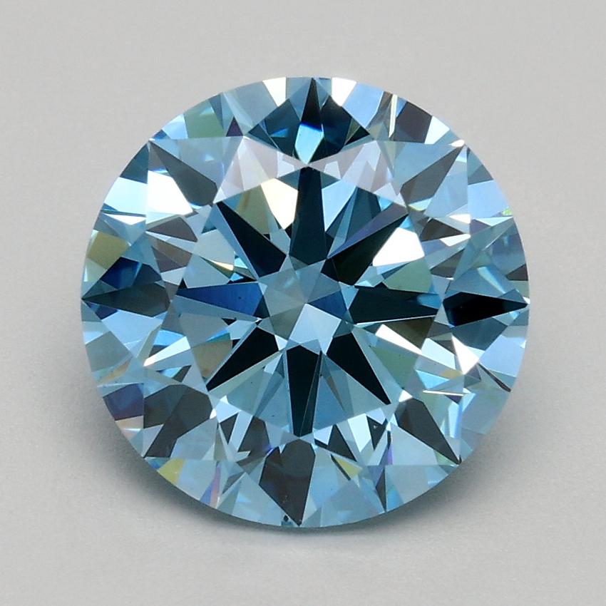 2.20 Ct. Fancy Intense Blue Round Lab Grown Diamond