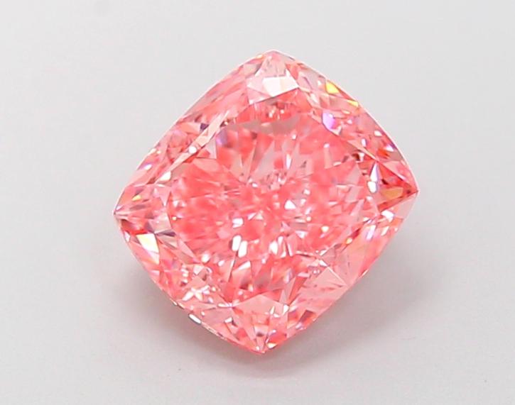 2.53 Ct. Fancy Vivid Pink Cushion Lab Grown Diamond