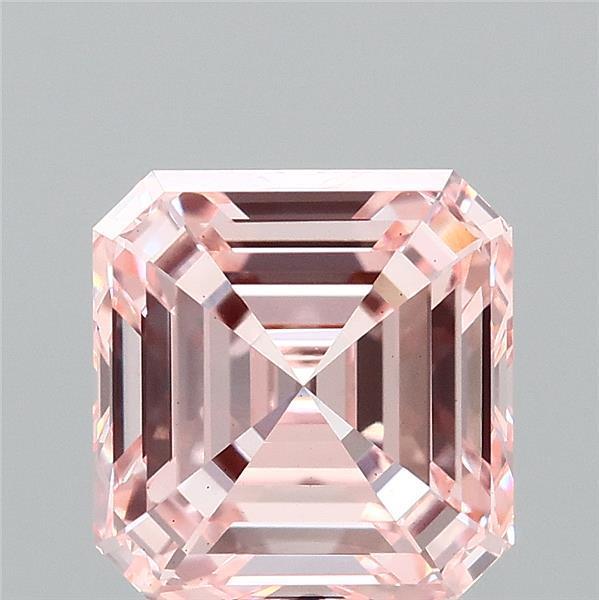 3.01 Ct. Fancy Intense Pink Asscher Lab Grown Diamond