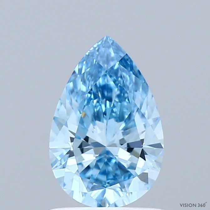 1.01 Ct. Fancy Vivid Blue Pear Lab Grown Diamond
