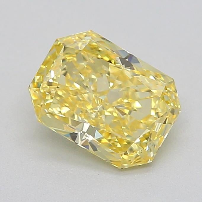 0.58 Ct. Fancy Vivid  Yellow Radiant Lab Grown Diamond