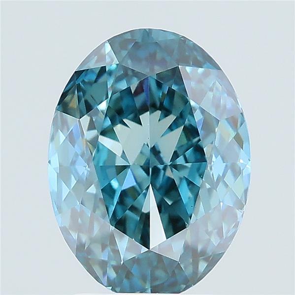 2.24 Ct. Fancy Vivid Blue Oval Lab Grown Diamond
