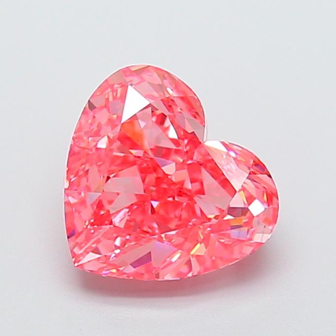 4.52 Ct. Fancy Vivid Pink Heart Lab Grown Diamond