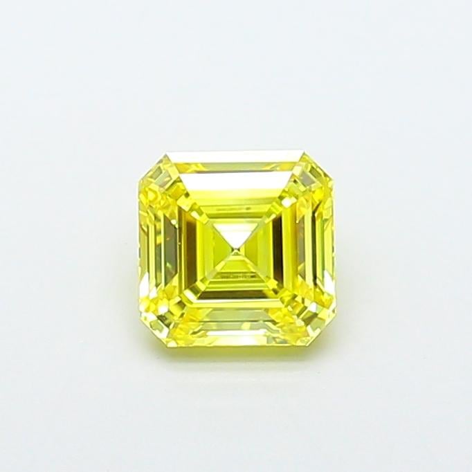 1.02 Ct. Fancy Vivid Yellow Asscher Lab Grown Diamond