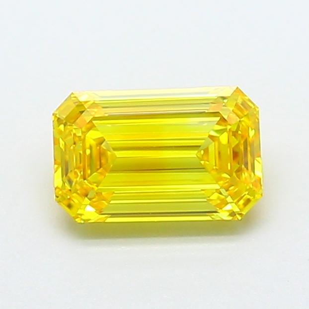 1.28 Ct. Fancy Vivid  Yellow Emerald Lab Grown Diamond