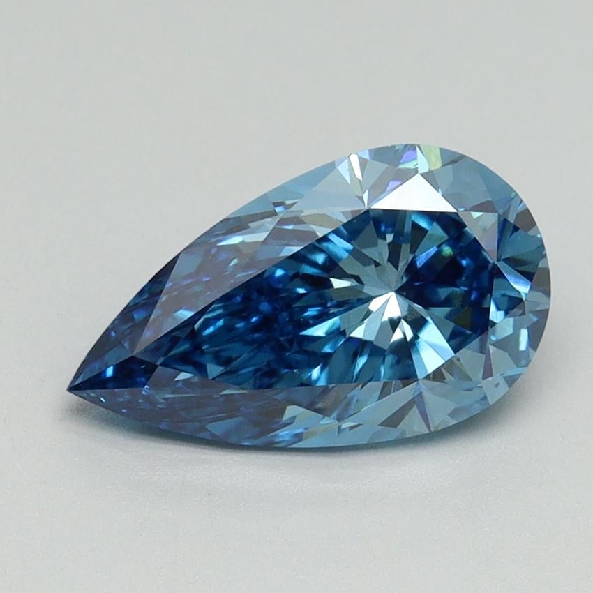 1.83 Ct. Fancy Vivid Blue Pear Lab Grown Diamond