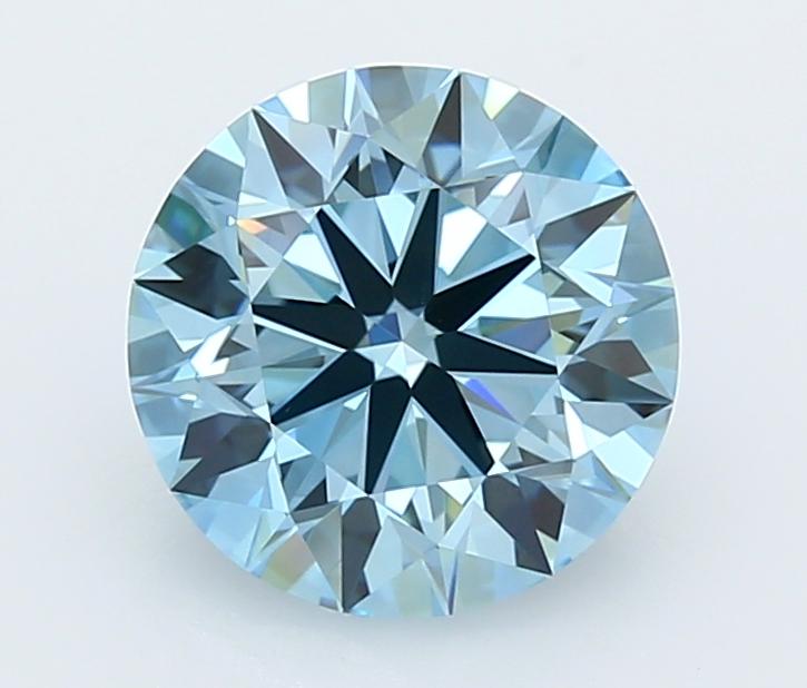 3.02 Ct. Fancy Intense  Blue Round Lab Grown Diamond