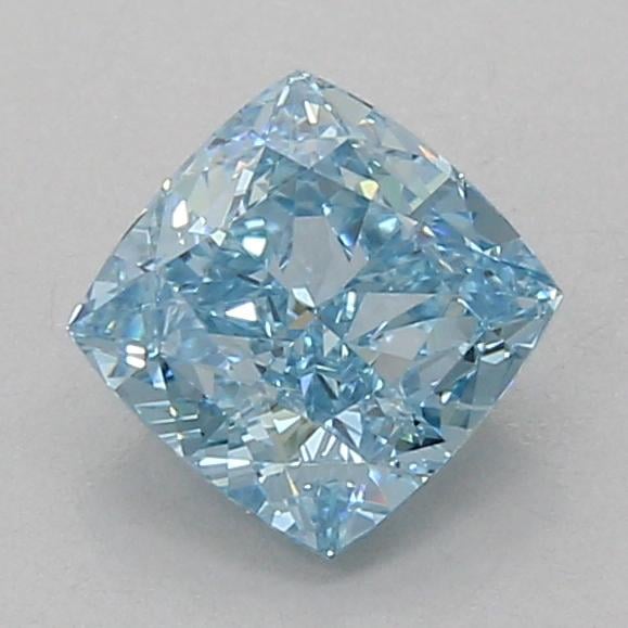 1.53 Ct. Fancy Vivid Blue Cushion Lab Grown Diamond