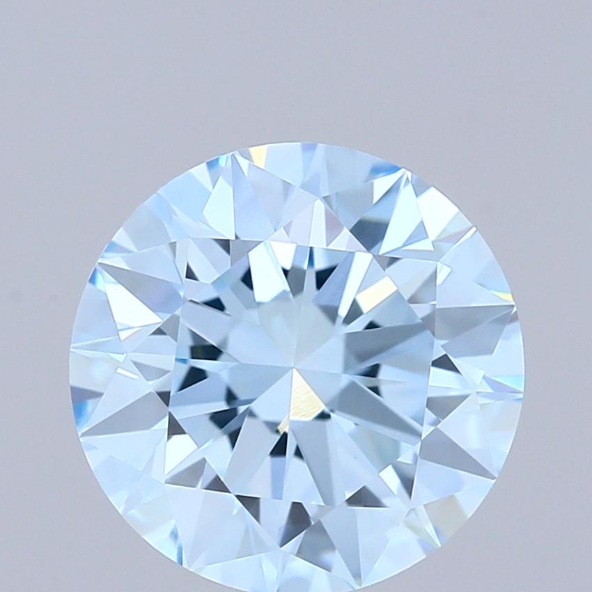 2.59 Ct. Fancy Vivid  Blue Round Lab Grown Diamond