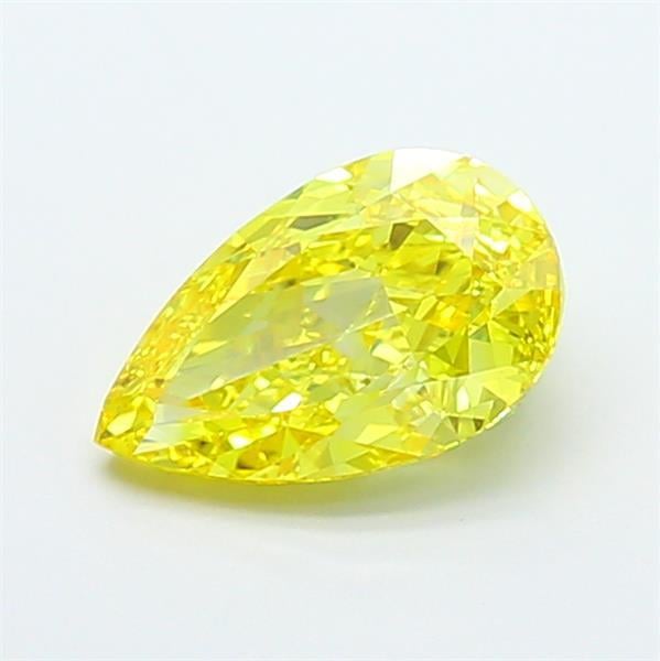 2.14 Ct. Fancy Vivid  Yellow Pear Lab Grown Diamond