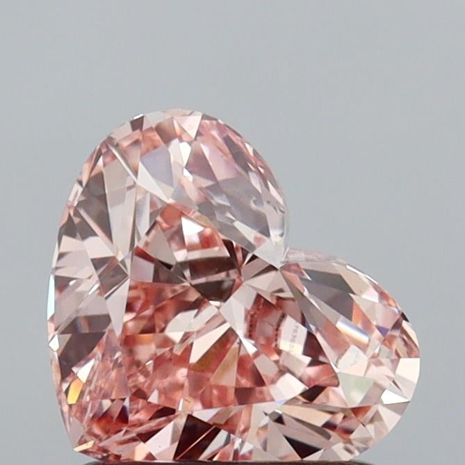 1.08 Ct. Fancy Intense  Pink Heart Lab Grown Diamond
