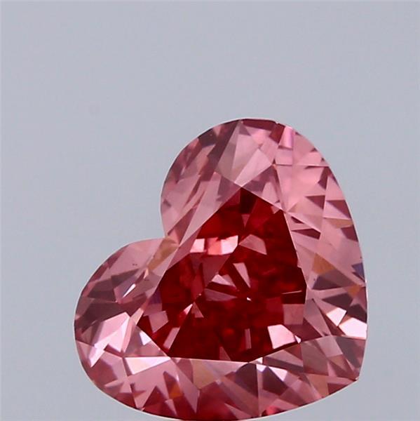2.10 Ct. Fancy Vivid Brownish Pink Heart Lab Grown Diamond