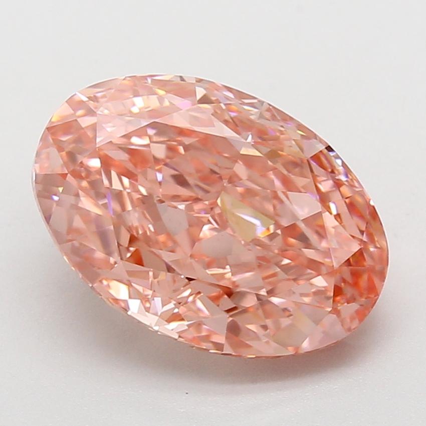 5.07 Ct. Fancy Vivid Pink Oval Lab Grown Diamond