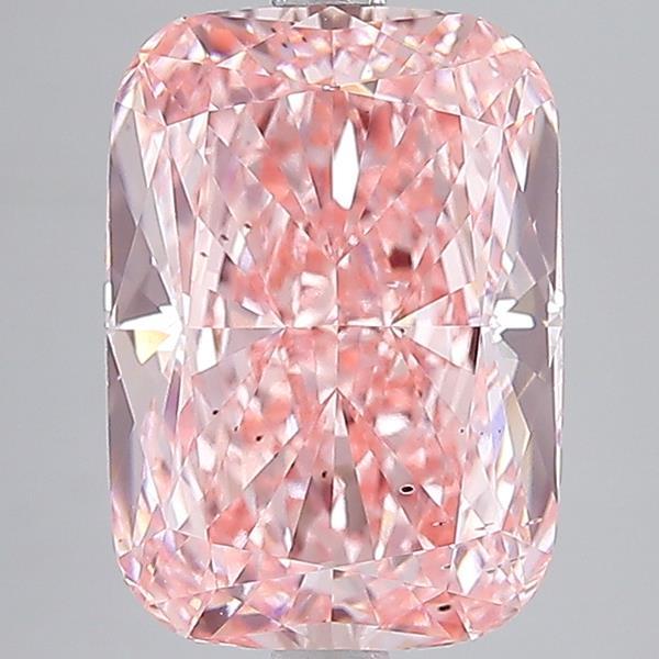 6.01 Ct. Fancy Vivid Pink Cushion Lab Grown Diamond