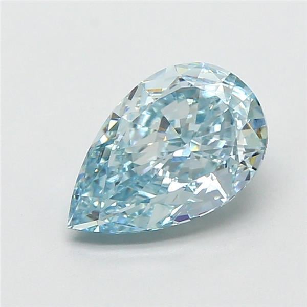 1.52 Ct. Fancy Vivid Blue Pear Lab Grown Diamond