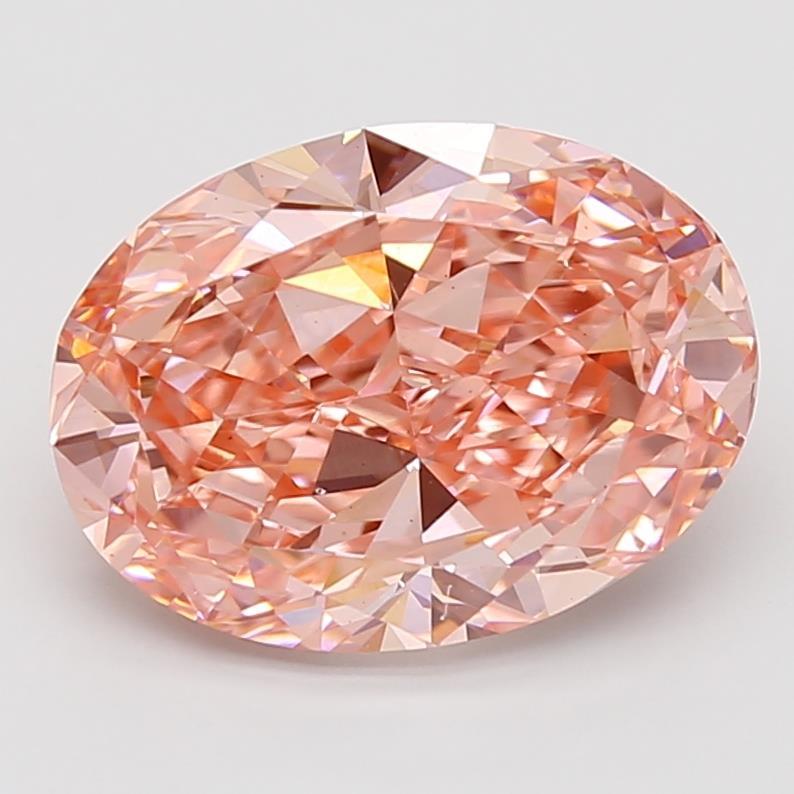 2.99 Ct. Fancy Vivid Pink Oval Lab Grown Diamond