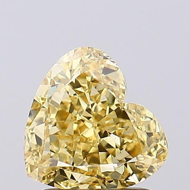 1.44 Ct. Fancy Vivid Yellow Heart Lab Grown Diamond
