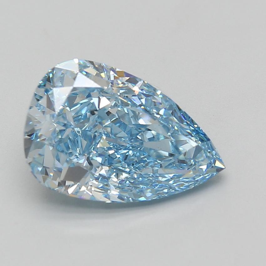 5.09 Ct. Fancy Vivid Blue Pear Lab Grown Diamond