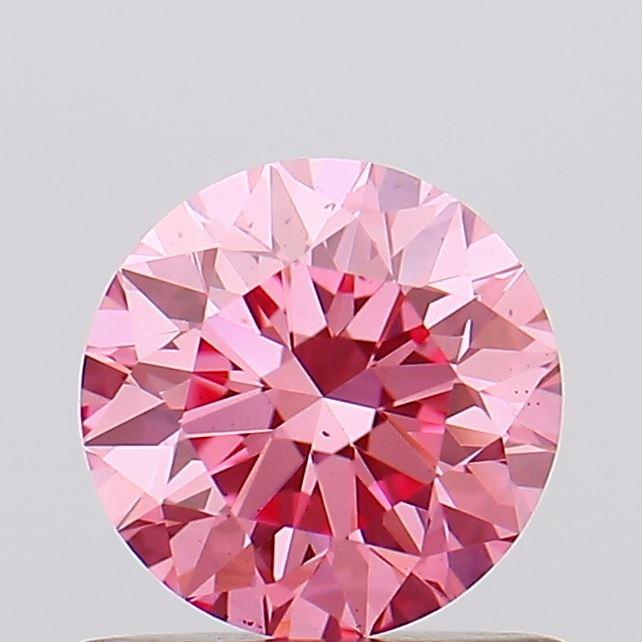 0.63 Ct. Fancy Vivid Pink Round Lab Grown Diamond