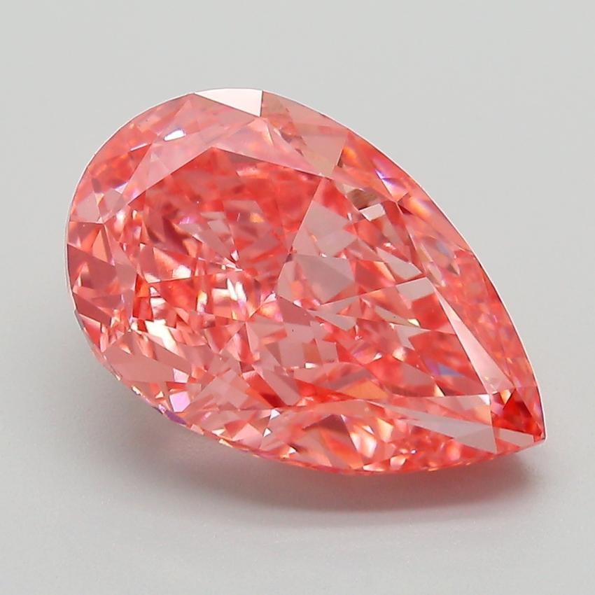 5.09 Ct. Fancy Vivid Pink Pear Lab Grown Diamond