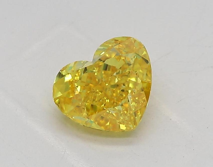 1.09 Ct. Fancy Vivid  Yellow Heart Lab Grown Diamond