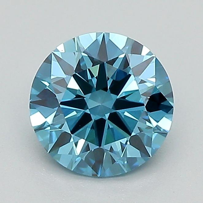 1.08 Ct. Fancy Vivid Blue Round Lab Grown Diamond