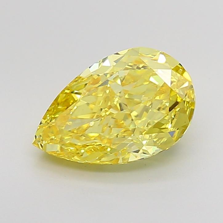 3.46 Ct. Fancy Vivid Yellow Pear Lab Grown Diamond