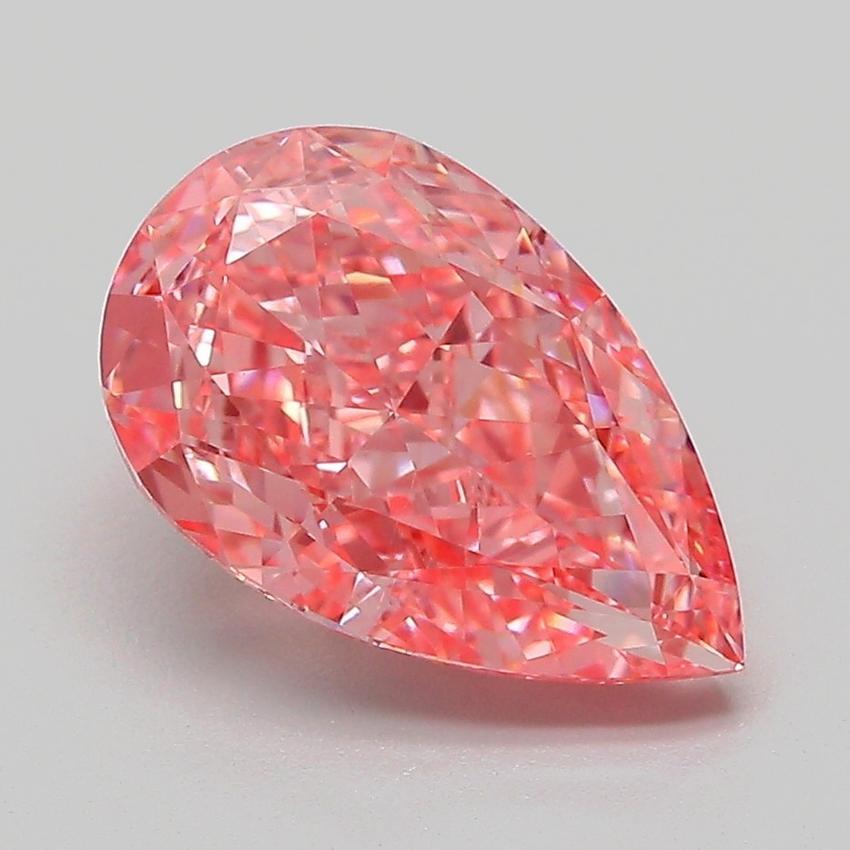 3.11 Ct. Fancy Vivid Pink Pear Lab Grown Diamond