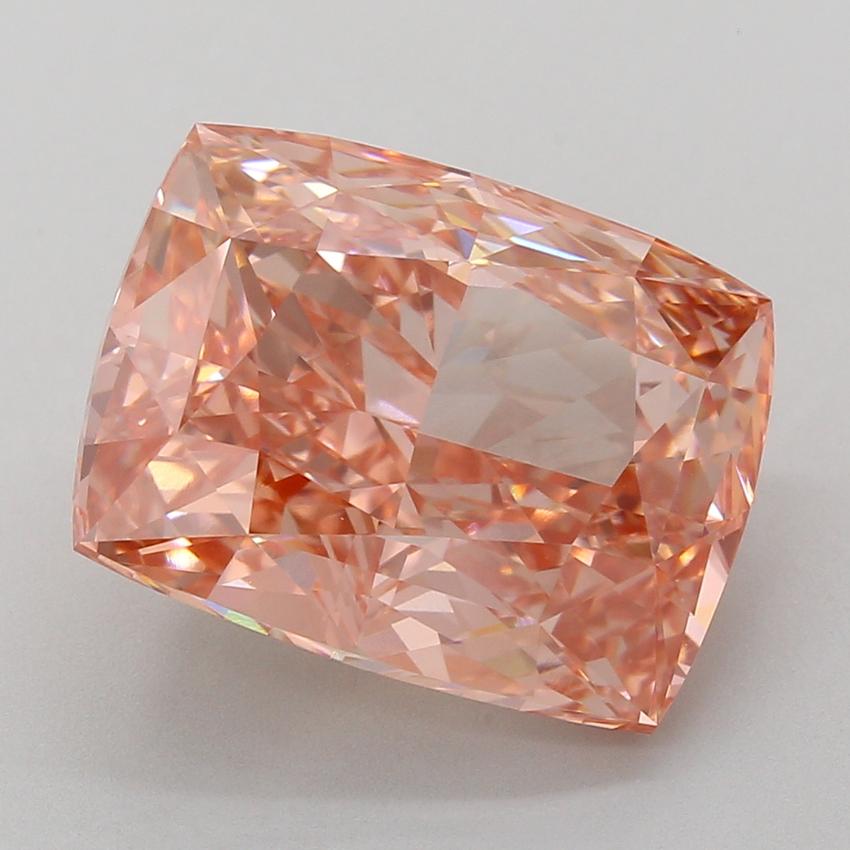 12.09 Ct. Fancy Vivid Pink Cushion Lab Grown Diamond