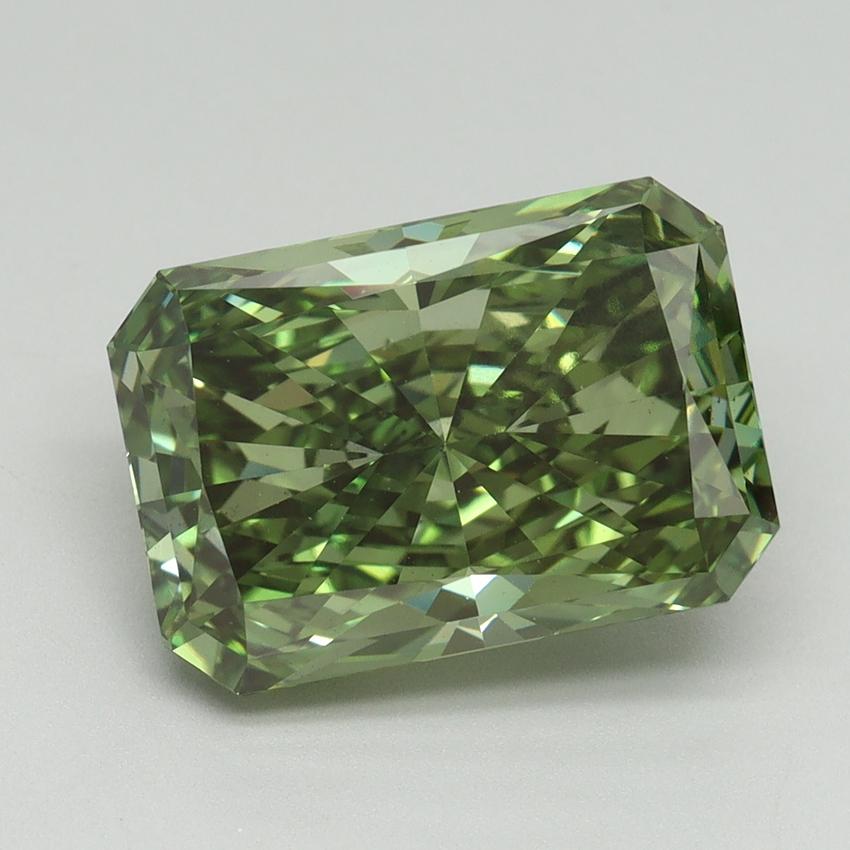 5.16 Ct. Fancy Vivid Green Radiant Lab Grown Diamond