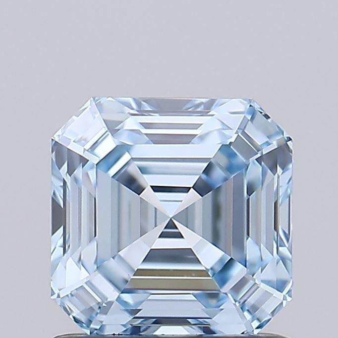 1.02 Ct. Fancy Vivid Blue Asscher Lab Grown Diamond