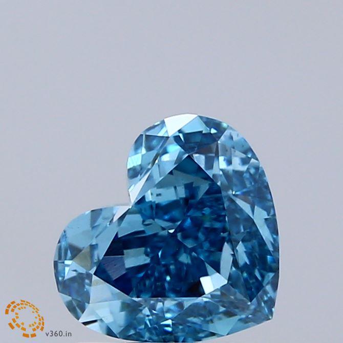 2.02 Ct. Fancy Vivid Blue Heart Lab Grown Diamond