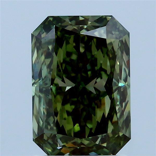 2.08 Ct. Fancy Vivid Green Radiant Lab Grown Diamond