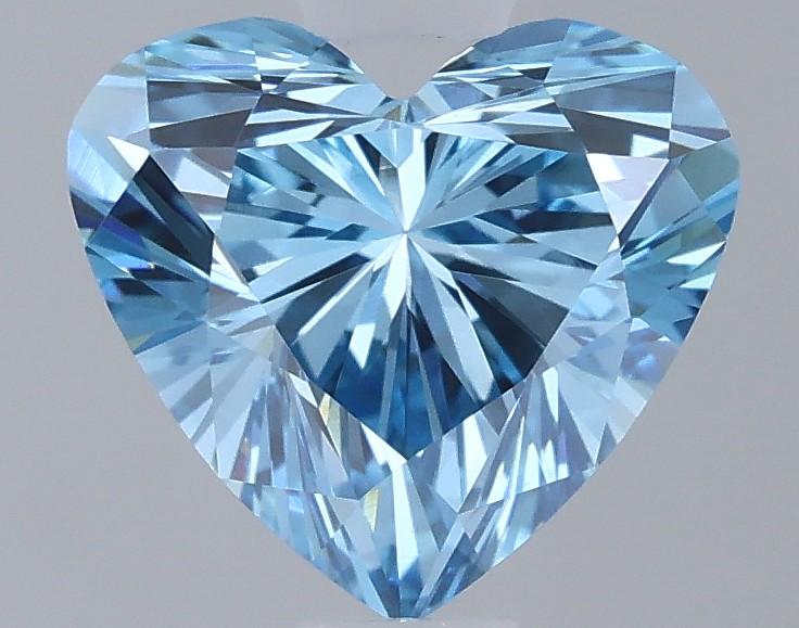 1.02 Ct. Fancy Vivid Blue Heart Lab Grown Diamond