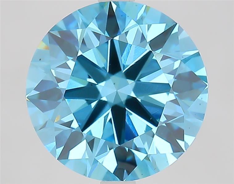 4.52 Ct. Fancy Vivid Blue Round Lab Grown Diamond