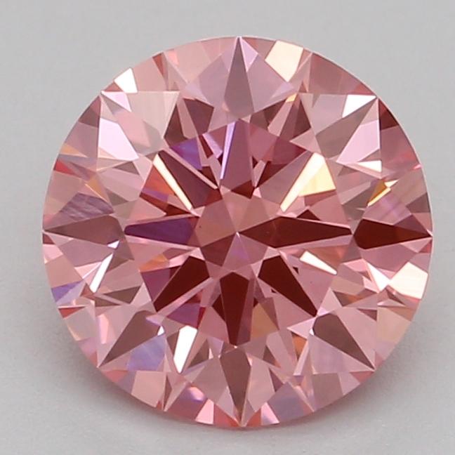 0.96 Ct. Fancy Vivid Pink Round Lab Grown Diamond
