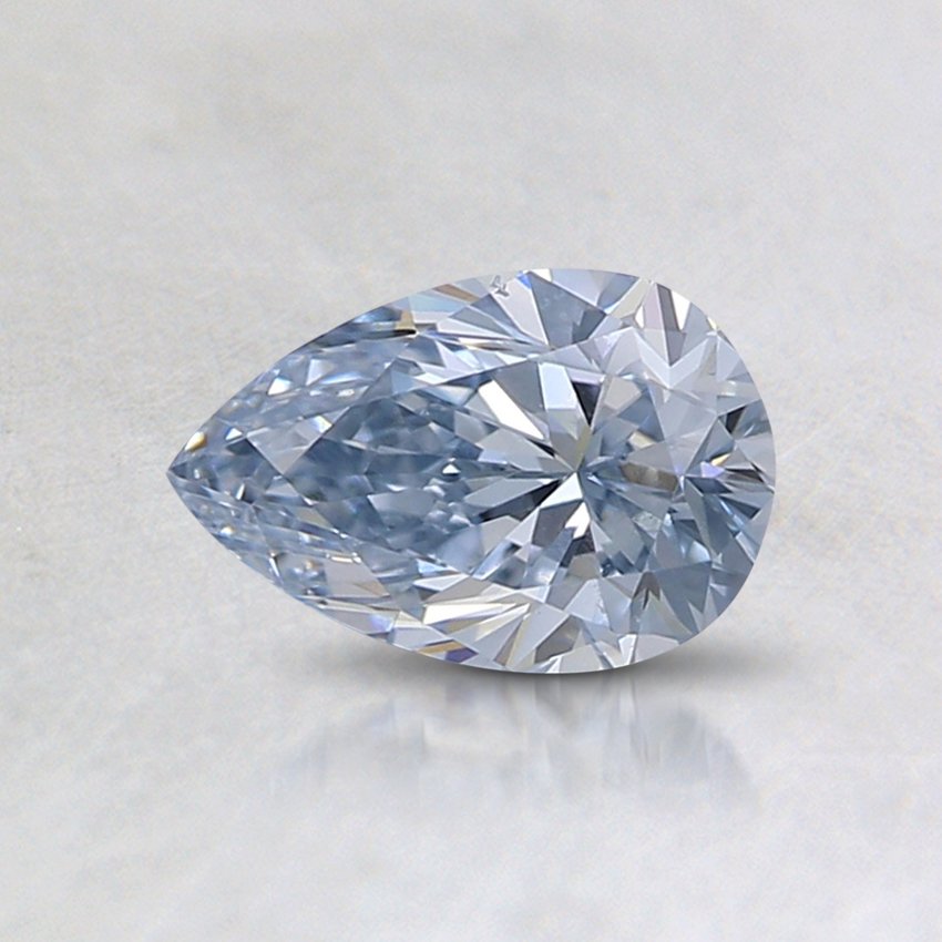 0.47 Ct. Lab Grown Light Blue Pear Diamond