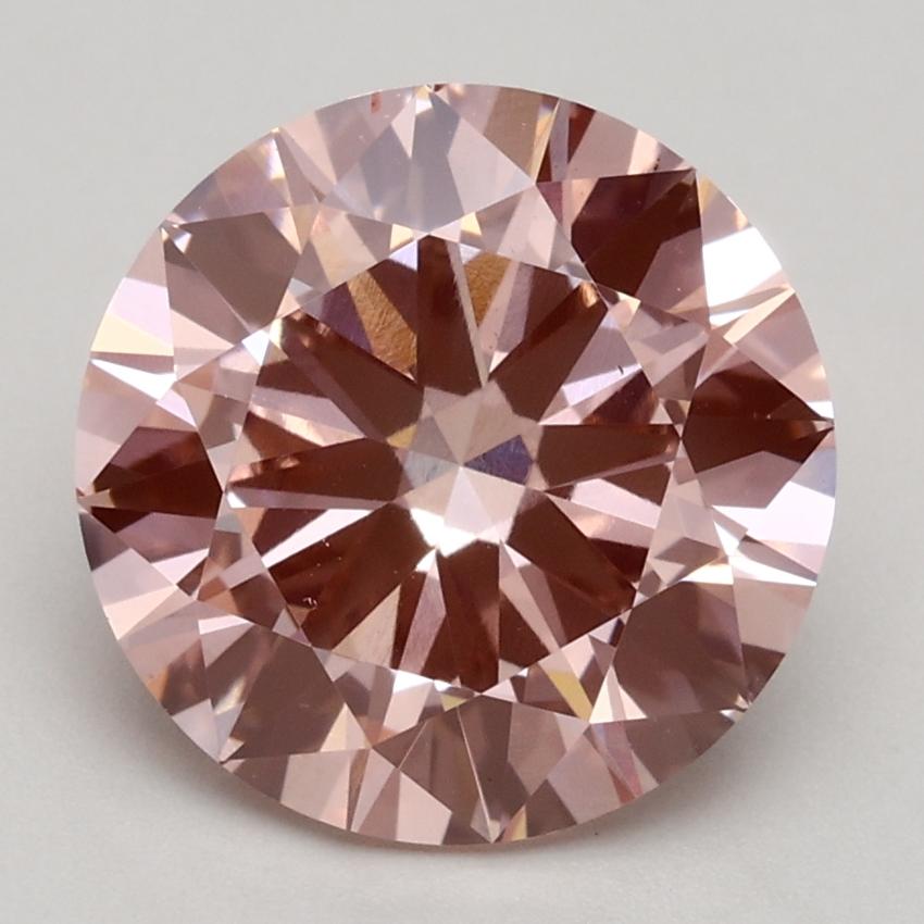 2.60 Ct. Fancy Intense Pink Round Lab Grown Diamond