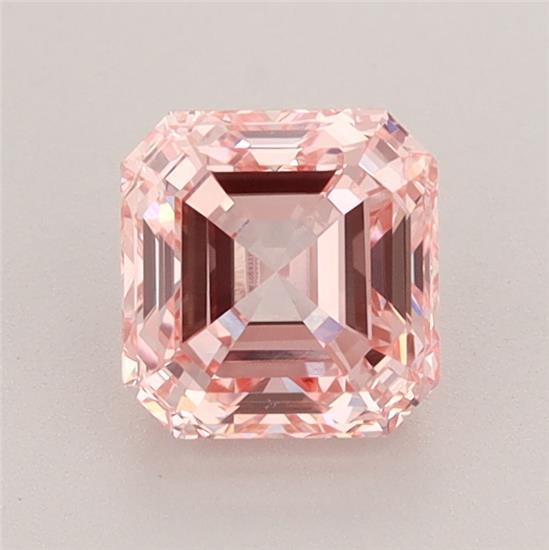 1.29 Ct. Fancy Intense Pink Asscher Lab Grown Diamond