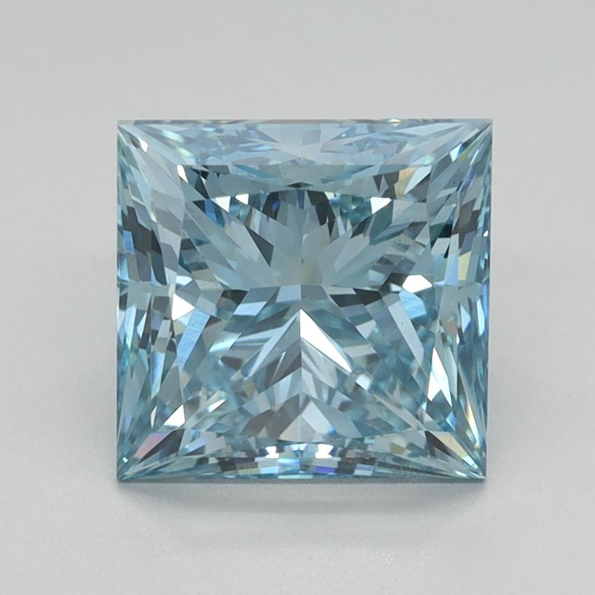 2.10 Ct. Fancy Vivid Blue Princess Lab Grown Diamond