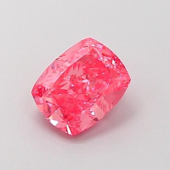 1.01 Ct. Fancy Vivid Pink Cushion Lab Grown Diamond