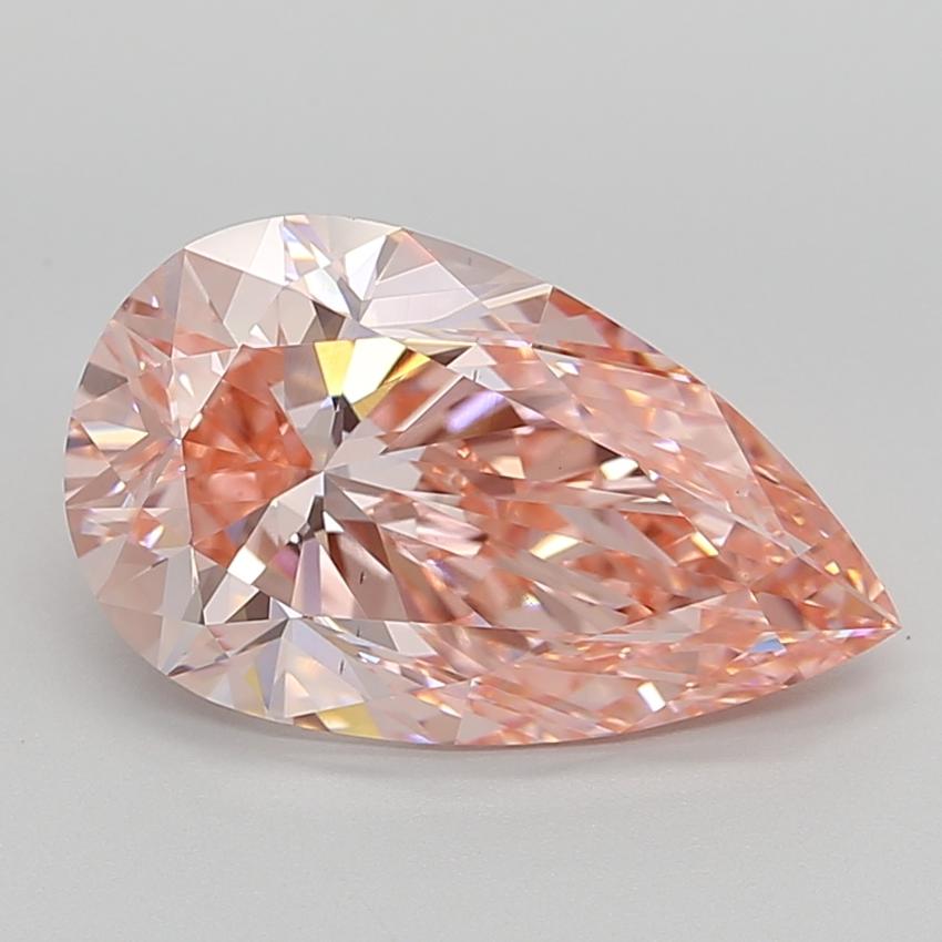 5.01 Ct. Fancy Vivid  Pink Pear Lab Grown Diamond