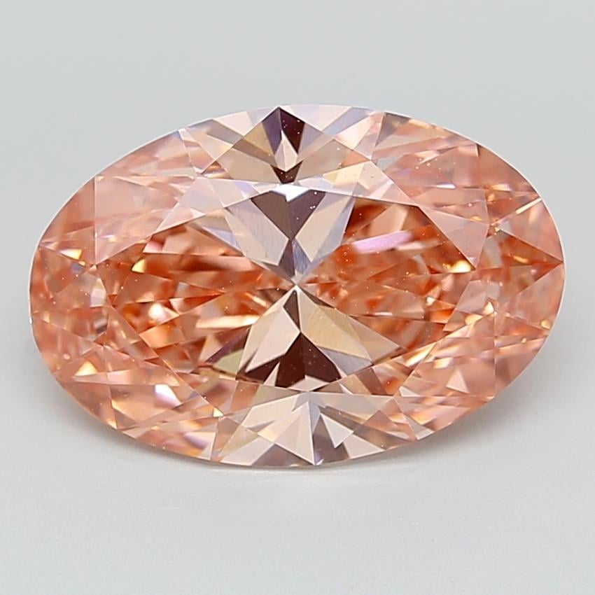 4.98 Ct. Fancy Vivid  Pink Oval Lab Grown Diamond