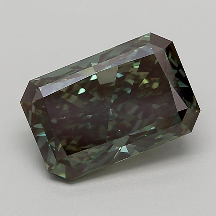 4.00 Ct. Fancy Deep  Green Radiant Lab Grown Diamond