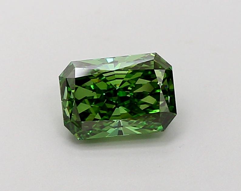 1.03 Ct. Fancy Vivid Green Radiant Lab Grown Diamond