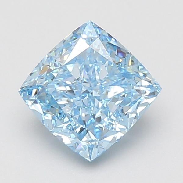 1.59 Ct. Fancy Vivid Blue Cushion Lab Grown Diamond