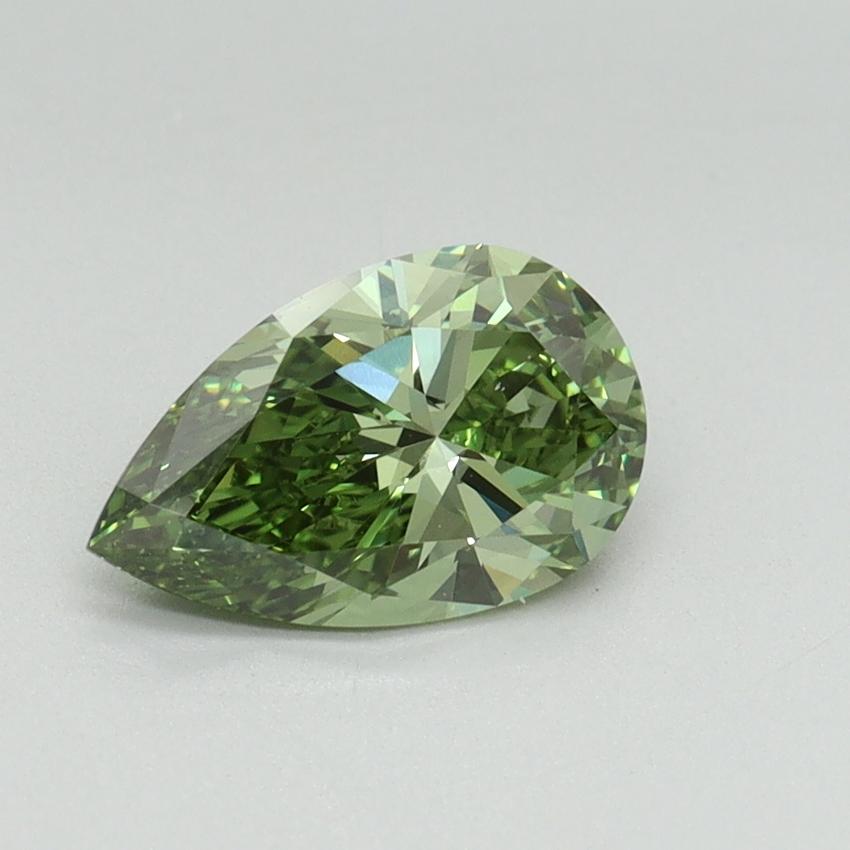 1.04 Ct. Fancy Vivid Green Pear Lab Grown Diamond